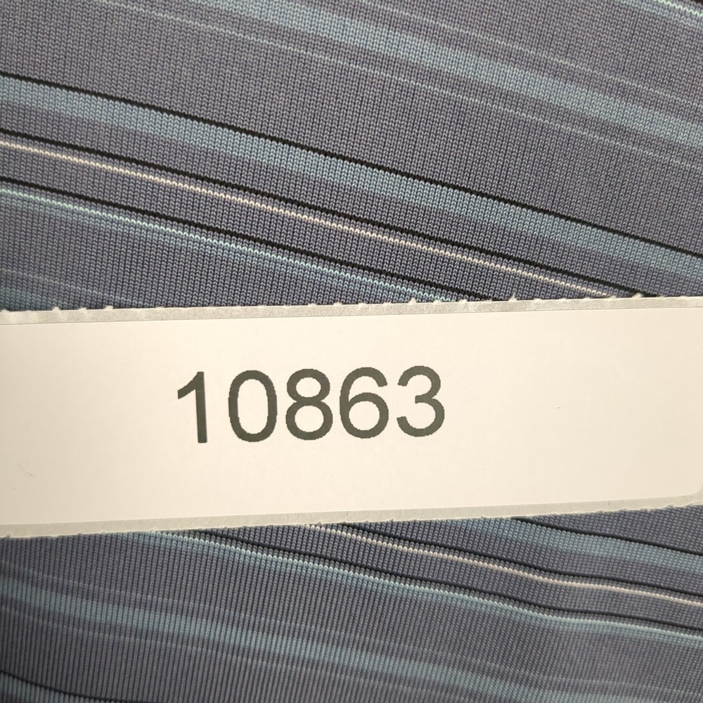 Pebble Beach Performance Mens Polo Shirt Blue Stripe Short Sleeve Size M - Picture 12 of 12